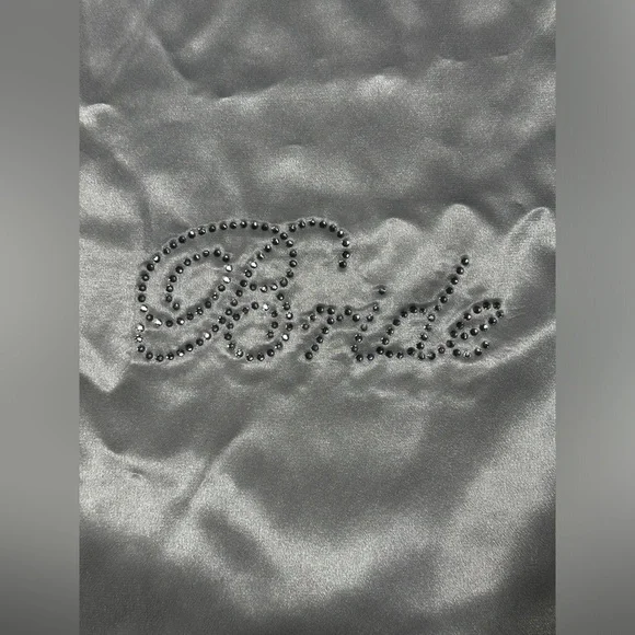 NWOT David’s Bridal White Satin Drawstring Bag - Picture 3 of 5